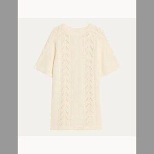 Loulou De Saison NWT Arman Cable & Pointelle-Knit Mini Sweater Dress (ORIG.$320)